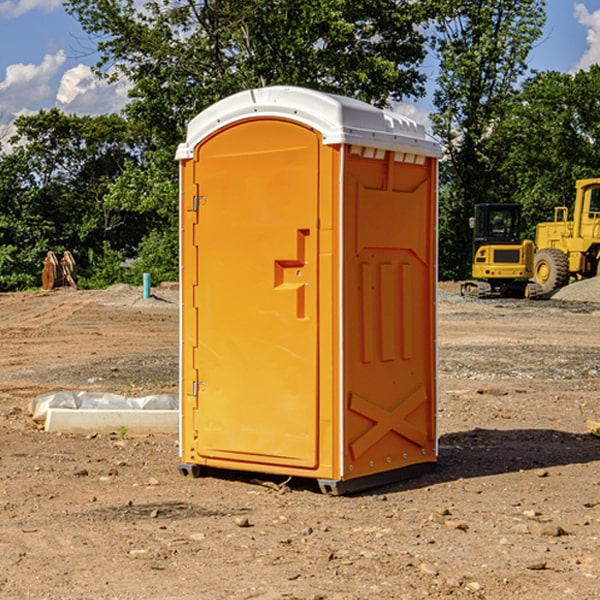 how often are the portable restrooms cleaned and serviced during a rental period in Bascom FL